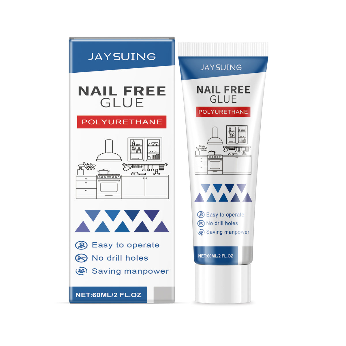 Nail-Free Adhesive for Strong, Weather-Resistant Mounting