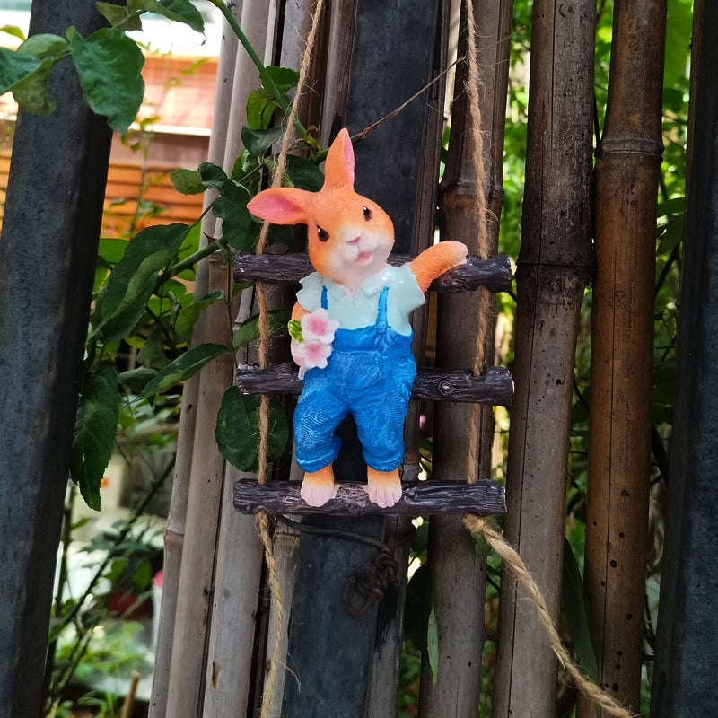 Hanging Rabbit Tree Ornament for Garden Trees & Fences