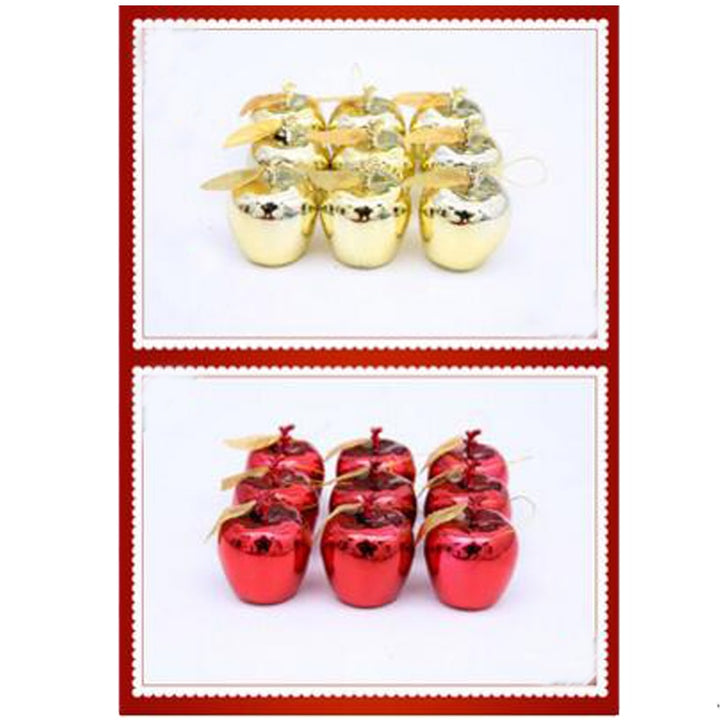 Apple Christmas Ornaments – Red & Gold Tree Decor