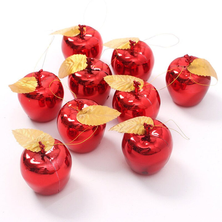 Apple Christmas Ornaments – Red & Gold Tree Decor