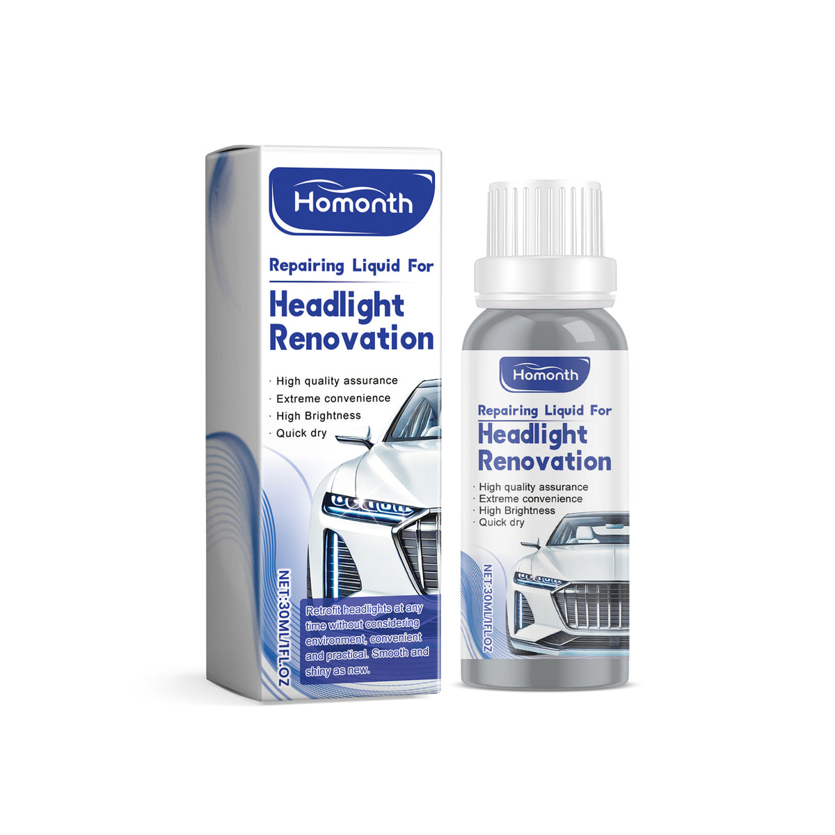 Headlight Restoration Fluid for Clearer, Brighter Lights