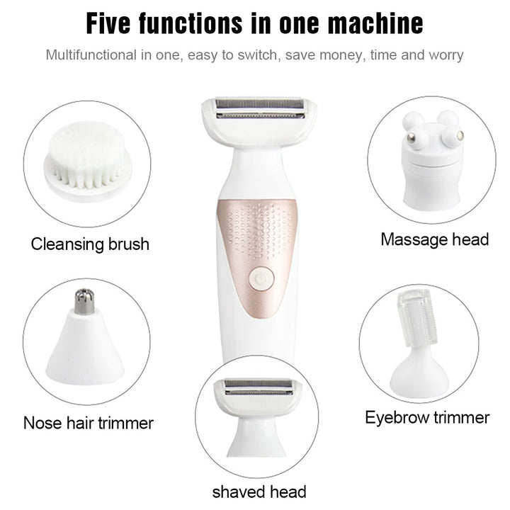 5-in-1 Electric Shaver for Women | 5-Function Groomer