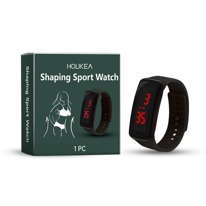 Sports Watch With Red Digital Display For Active Days