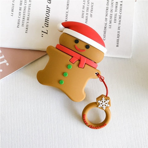 Cute Christmas AirPods 2 Case Cover with 3D Silicone Design