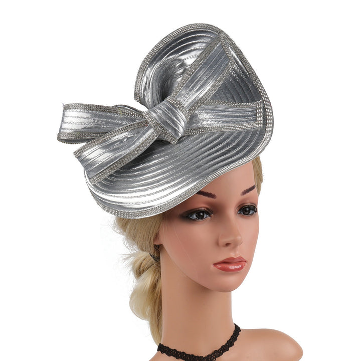 Black White Diamond Headband Fascinator for Elegant Formal