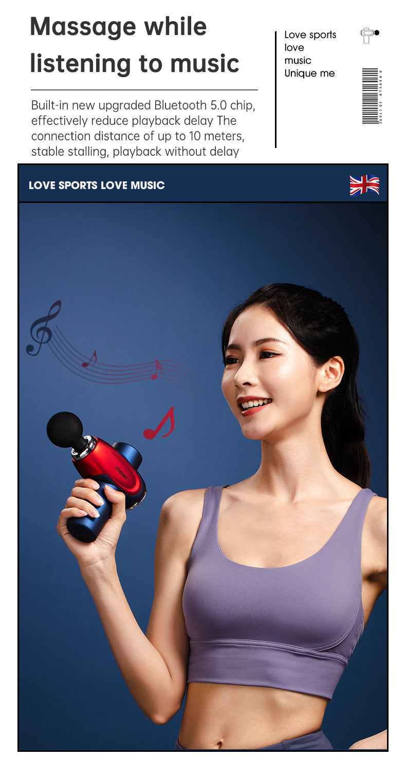 CP‑F10 Fascia Gun — Deep Tissue Massager with 4 Heads & USB‑C
