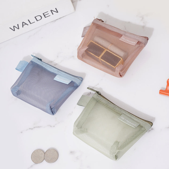 Coin and Earphone Pouch That Shows What's Inside