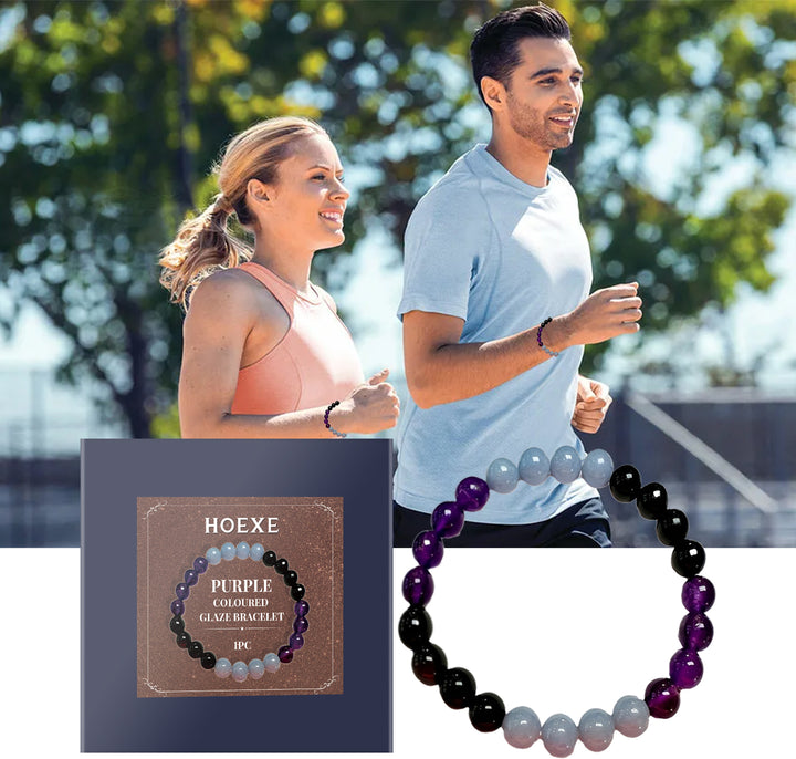 Purple Glass Bead Bracelet for Colorful Everyday Style