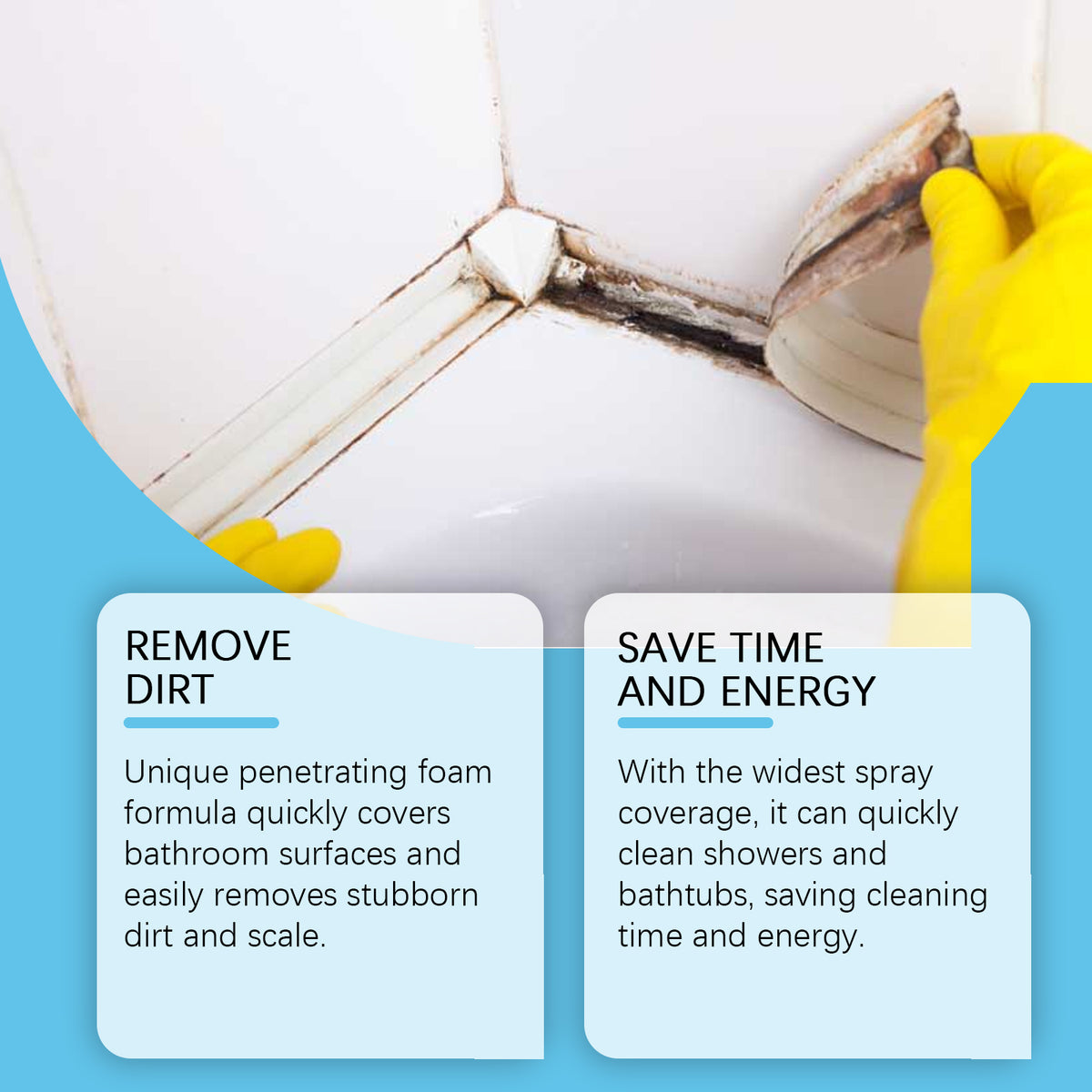 Bathroom Foam Cleaning Spray for Water Stains and Scale