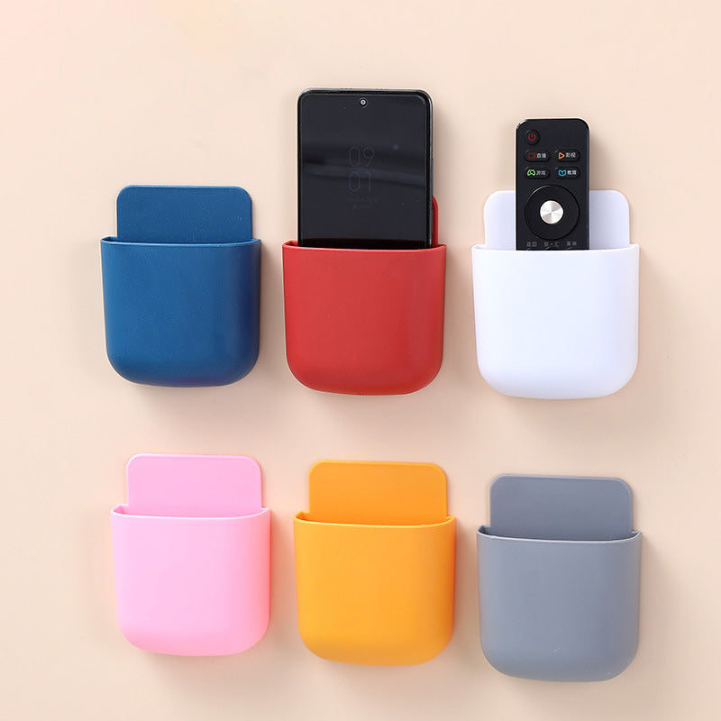Wall-Mounted Remote & Phone Holder, No-Drill Wall Storage