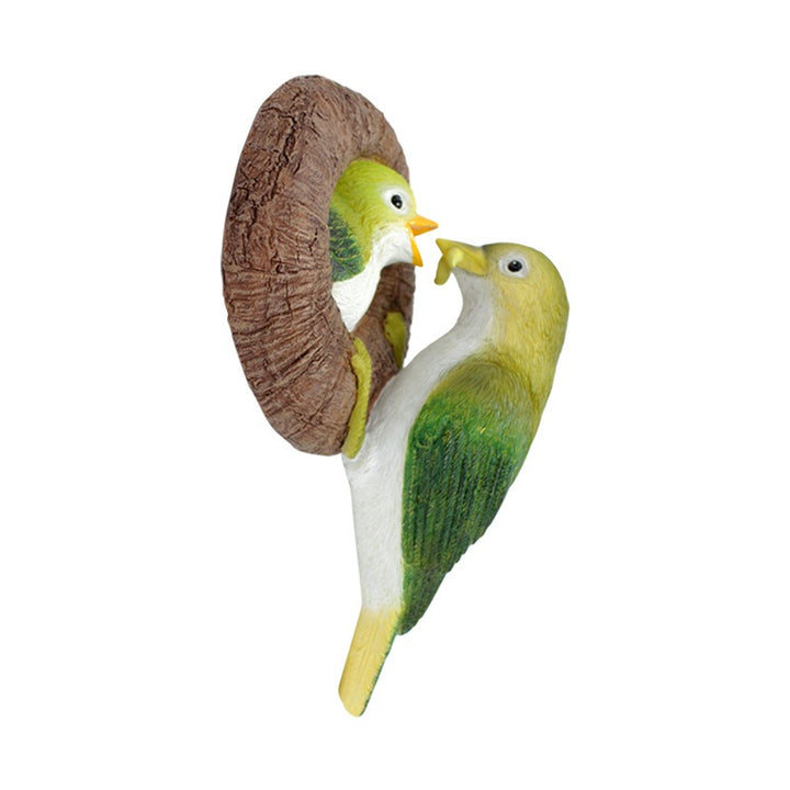 Resin Bird Tree Decor: Hand-Painted, Weather-Resistant