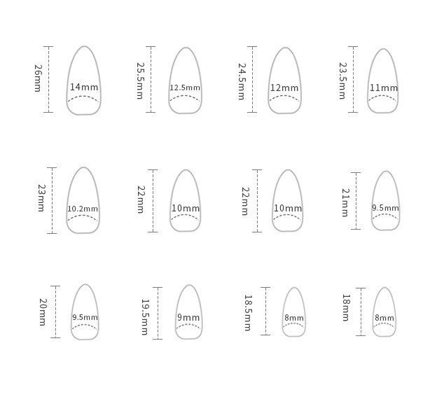 Almond Press-On Nails – Hand-Painted Salon Art in Seconds