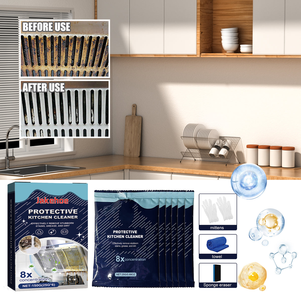Kitchen Cleaning Powder for Heavy Grease and Grime