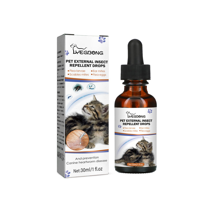 Pet Flea And Tick Drops For Cats & Dogs, 30ml Bottle