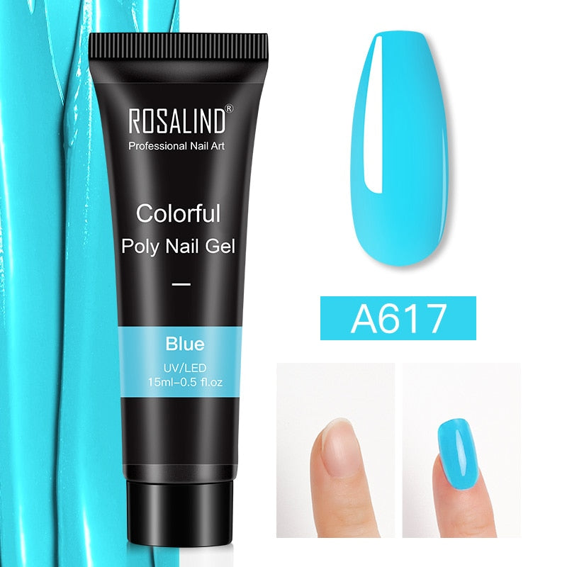 Glitter Poly Nail Gel Extensions for Salon-Style Sparkle