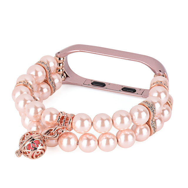 Pearl Wristband Strap for Mi Band 3 & 4 Jewelry Style