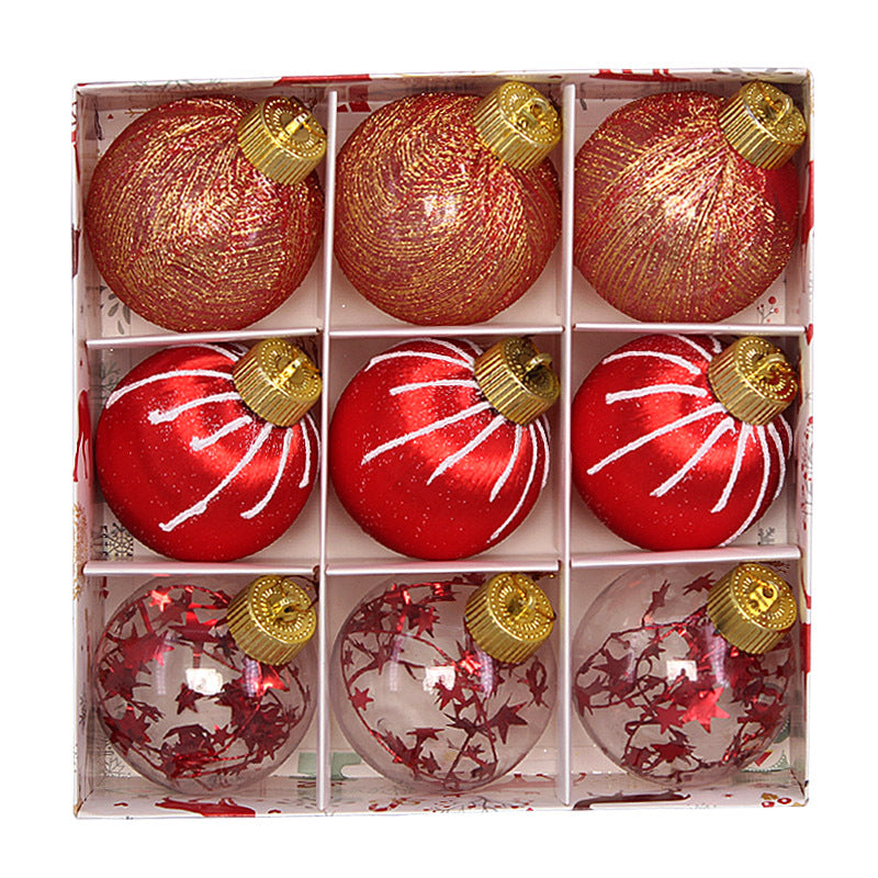 Christmas Baubles 9-Piece Set for a Polished Festive Tree