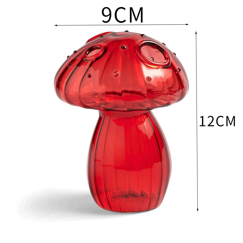 Glass Mushroom Vase for Colorful Statement Home Decor