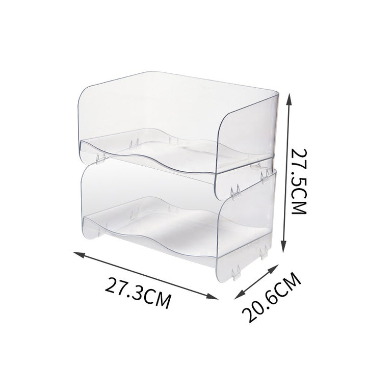 Stackable Clear Water Cup Rack for Cabinets and Fridge