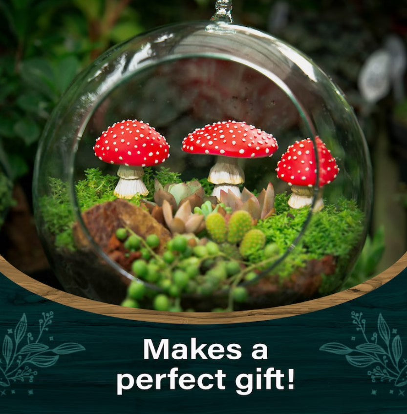 Glow in the Dark Mushroom Garden Ornament for Fairy Gardens