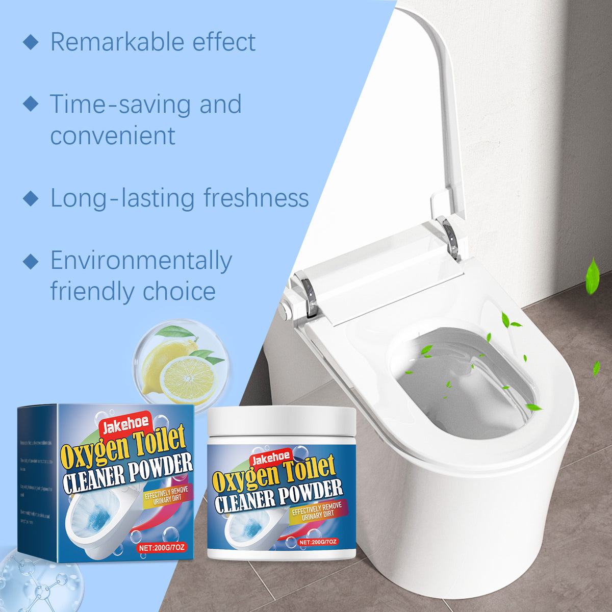 Oxygen Toilet Cleaner Powder for Urinary Stain Removal