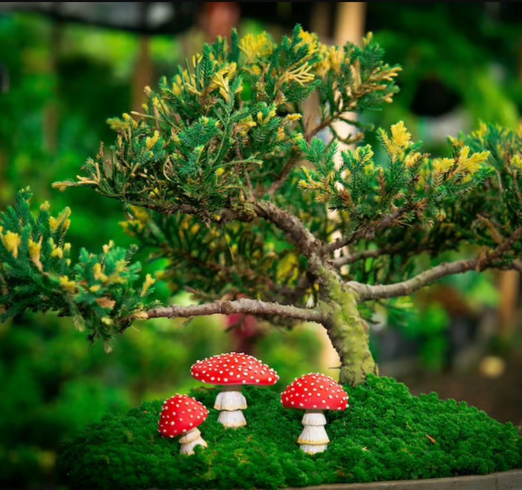 Glow in the Dark Mushroom Garden Ornament for Fairy Gardens