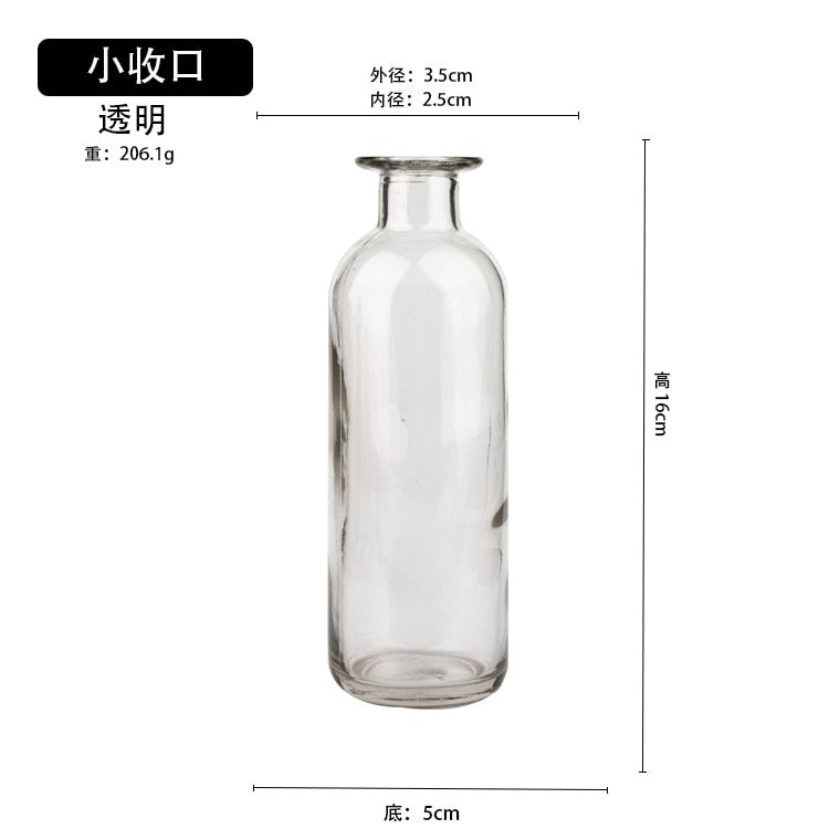 Nordic Tinted Glass Bud Vase for Dried Flowers