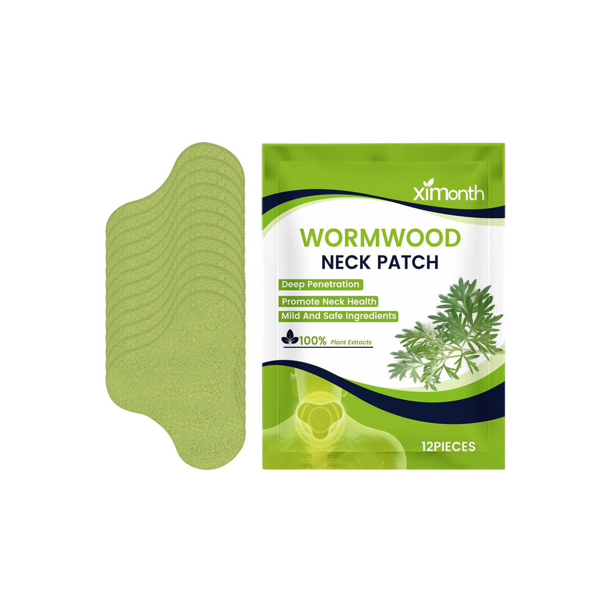 Wormwood Pain Patches – 12ct Plant‑Based Relief for Back