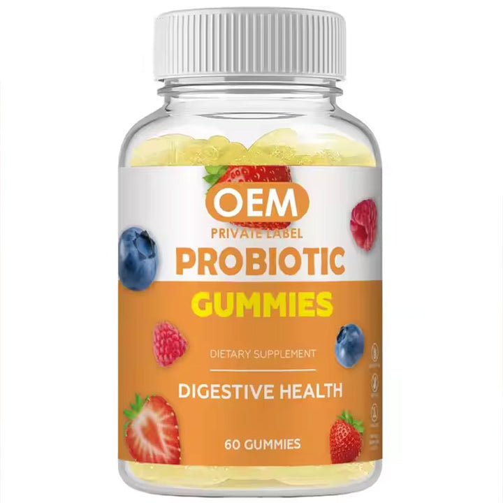 Probiotic Gummies — 60 Fruit Chews for Digestive Health