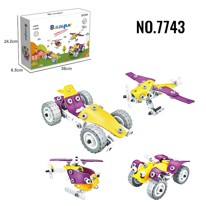 Kids Building Blocks STEM Set for Creative Vehicle Play