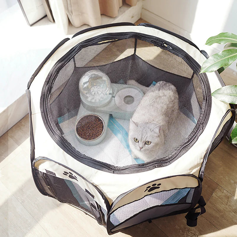 Foldable Pet Playpen for Dogs & Cats | Ventilated