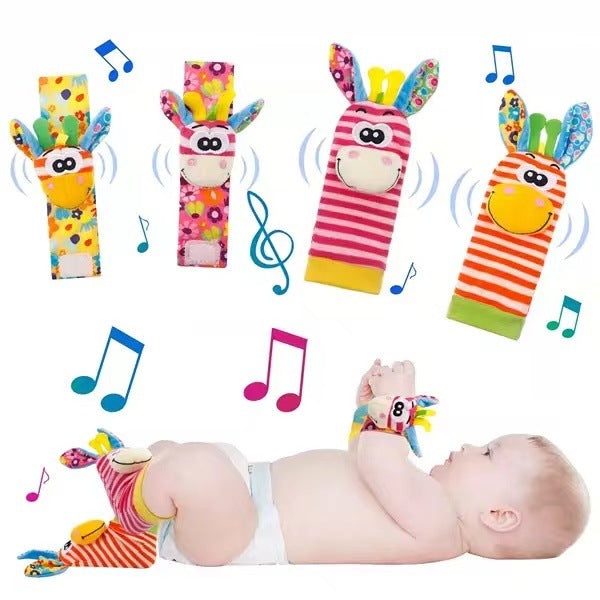 Baby Wrist Rattles for Sensory Play and Tummy Time