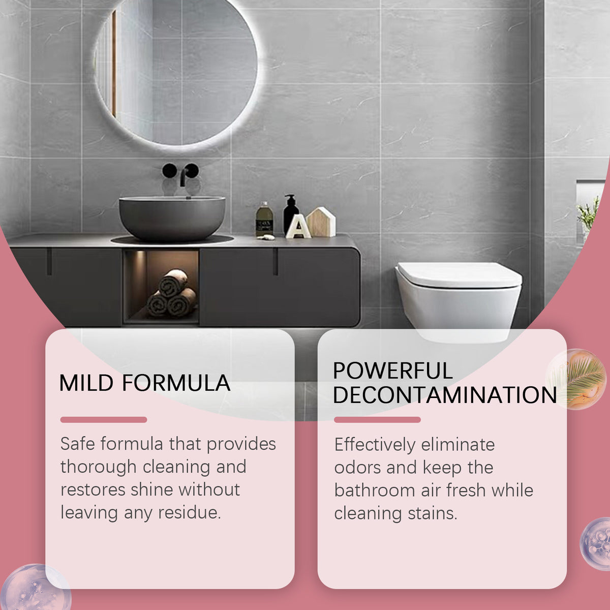 Bathroom Water Stain Remover for Glass, Tile & Tubs