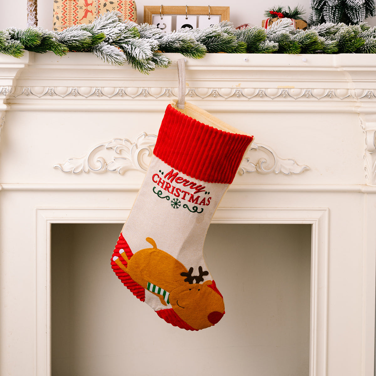 Christmas Stocking Set for Festive Family Mantel Decor