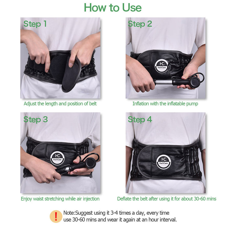 Lumbar Traction Belt — Inflatable Decompression for Back