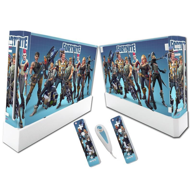 Wii Skin Decal Set: Custom Game Art for Console and Remotes