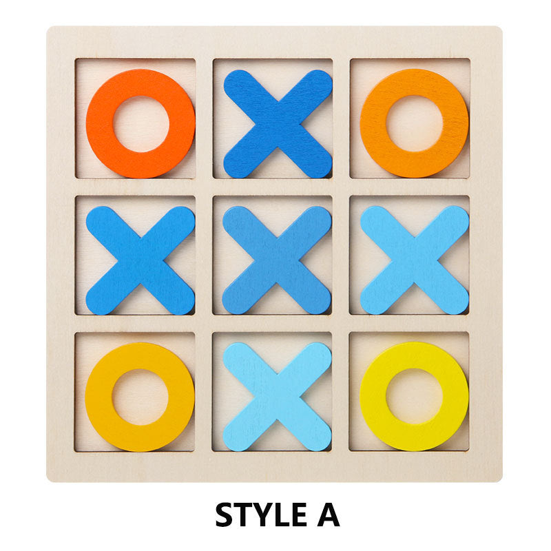 Wooden Tic-Tac-Toe Game for Screen-Free Family Fun