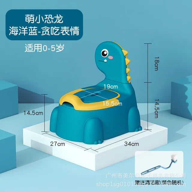 Baby Potty Training Seat Stable Splash-Proof Dinosaur