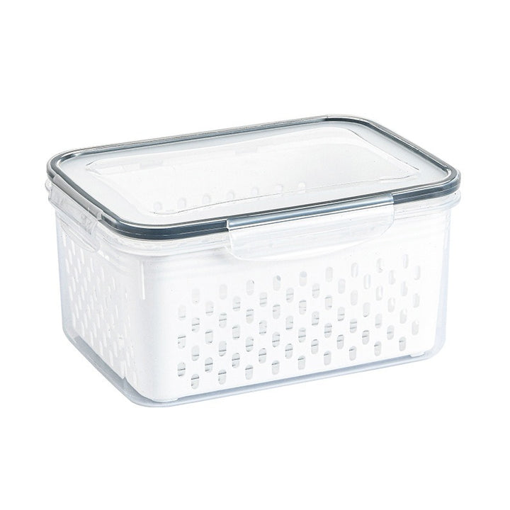 Fruit and Vegetable Fridge Storage Box With Drain Basket