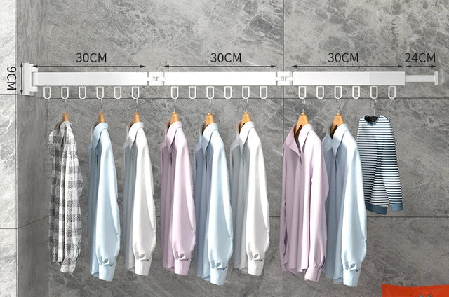 Wall-Mounted Drying Rack for Small-Space Laundry Rooms