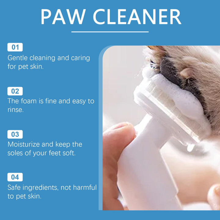 Dog Paw Cleaner Foam With Built-In Brush For Soft Paws