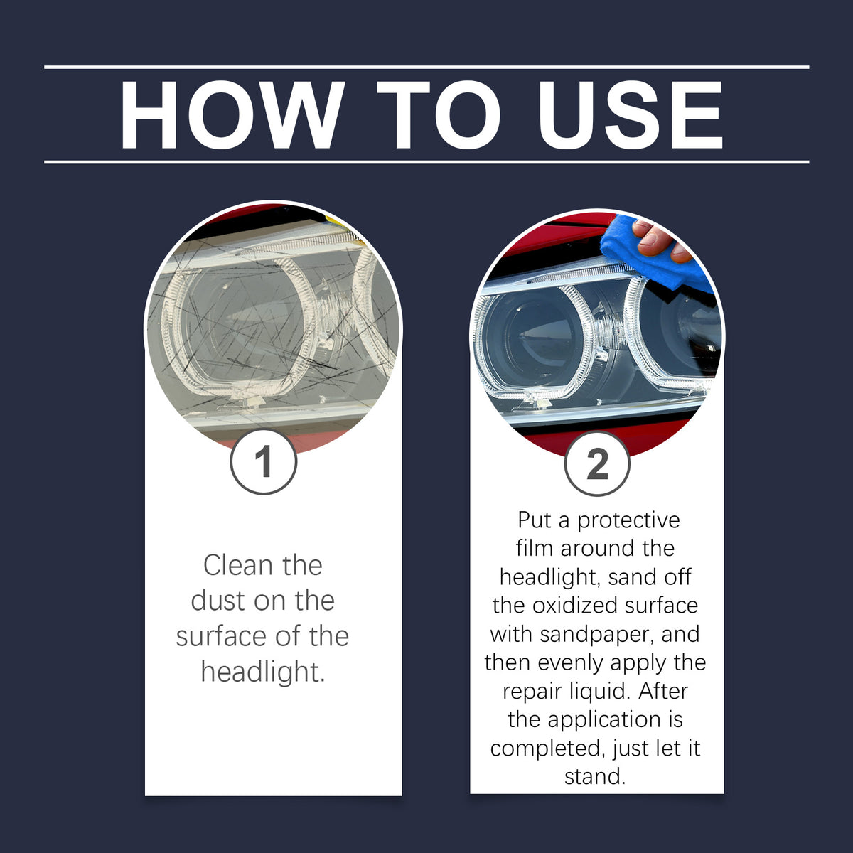 Headlight Restoration Liquid for Crystal-Clear Lenses