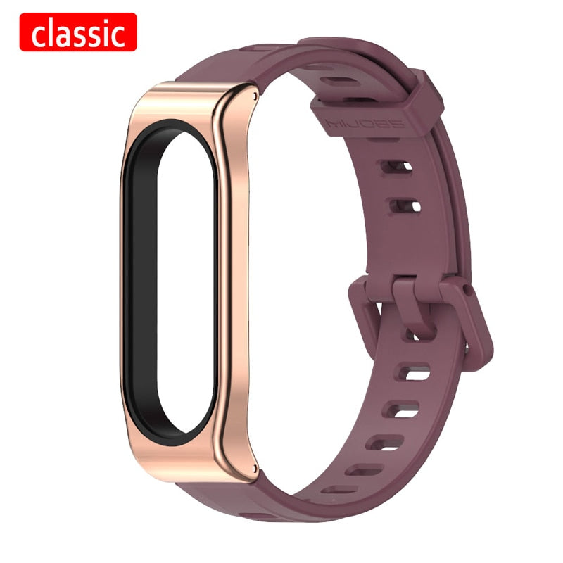 Xiaomi Mi Band 5 Strap With Metal Frame, Silicone Fit