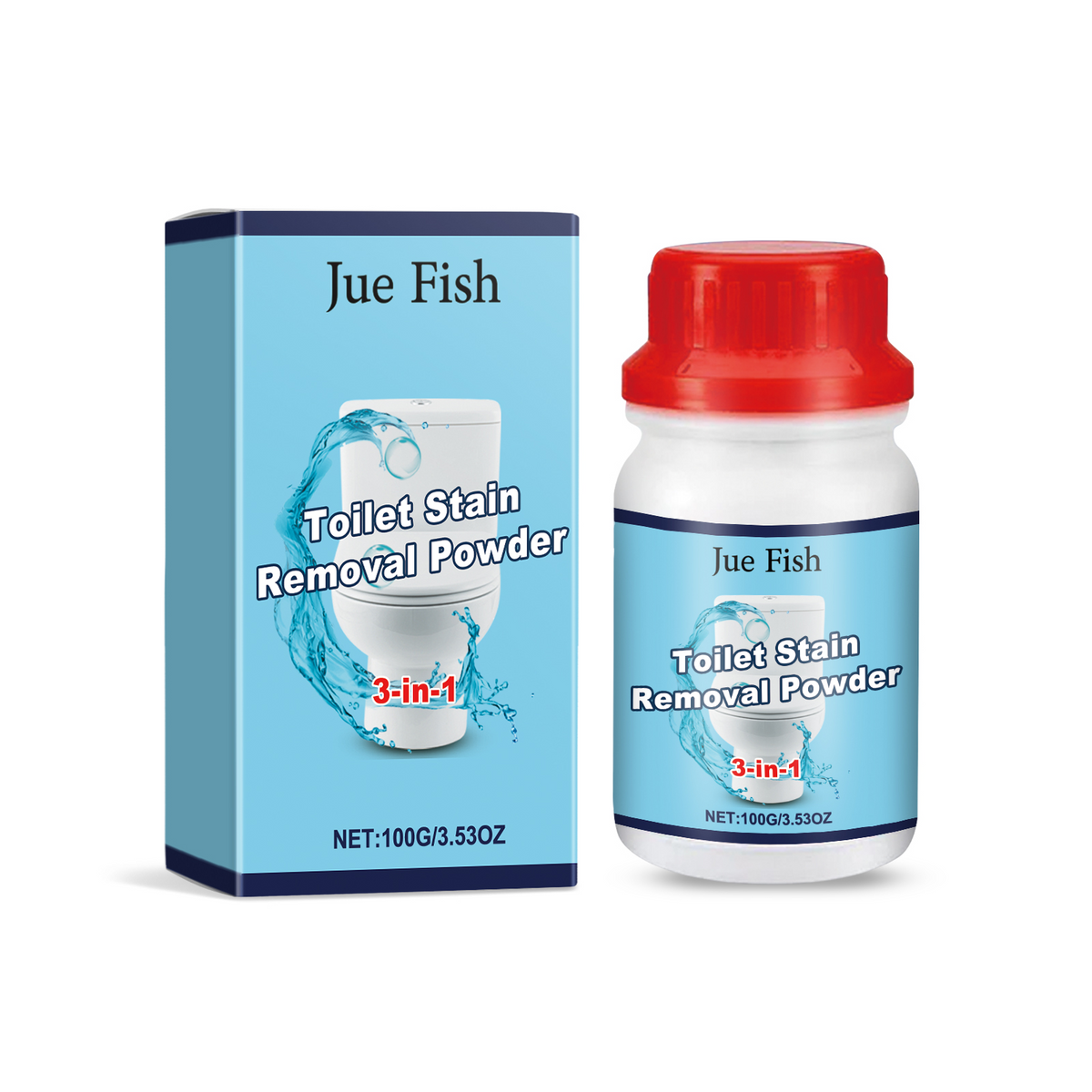 Jue-Fish Toilet Cleaning Powder for Stubborn Stains