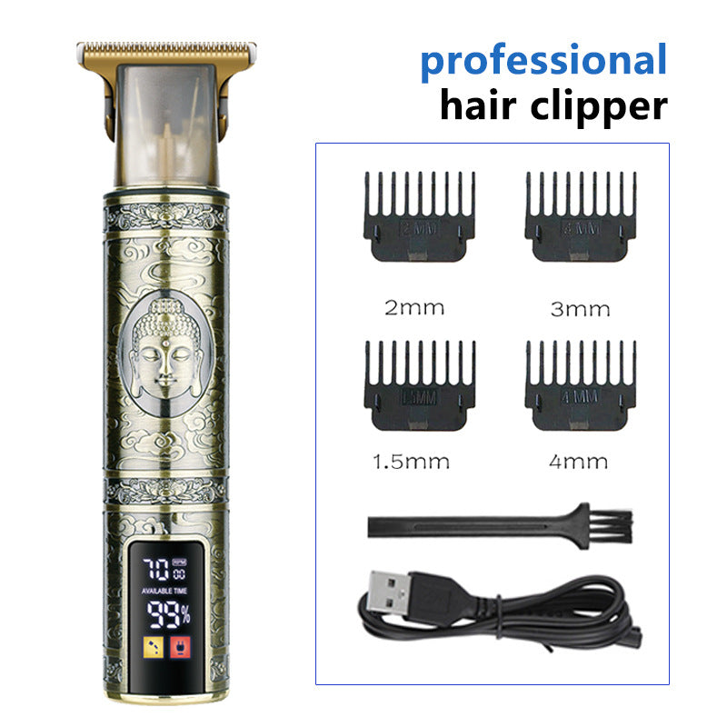T9 Hair Clipper With LCD Display For Sharp Edges