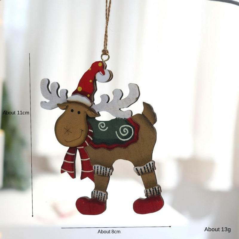 Vintage Wooden Deer Ornaments for Rustic Christmas