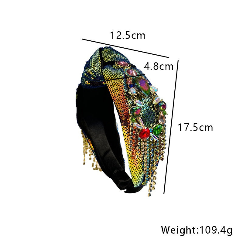 Jeweled Headband for Retro Glamour Statement Style