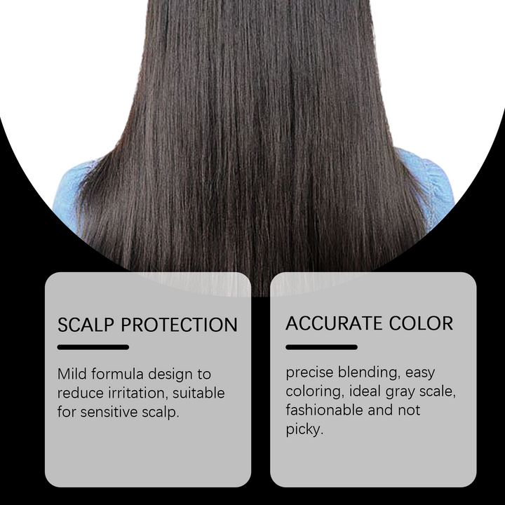 Black Hair Dye Shampoo for Easy Gray Coverage at Home