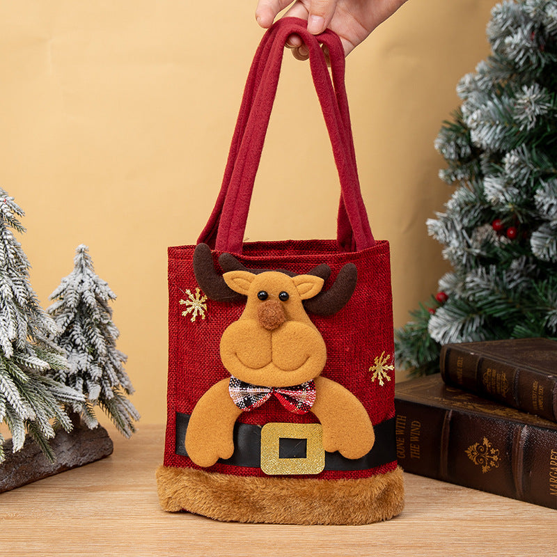 Christmas Gift Bags With Plush Character Keepsakes
