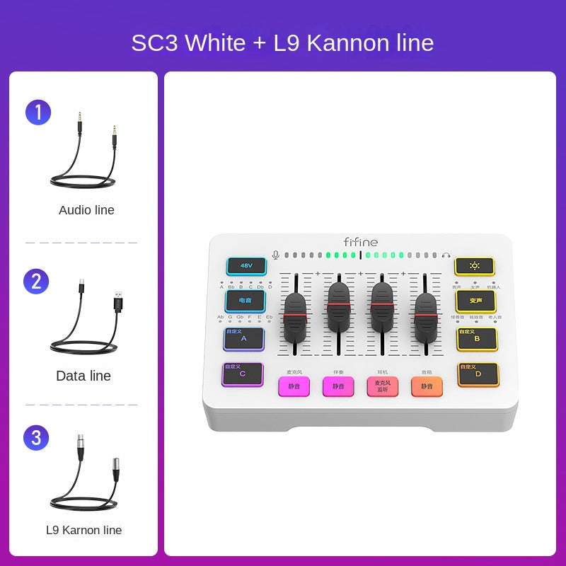 USB Streaming Mic Kit with Mixer and Voice Effects